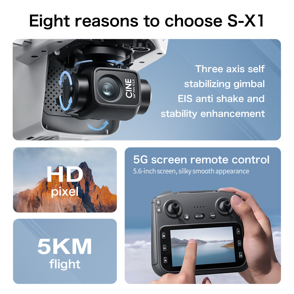 S-X1 MAX GPS-дрон с 3-осевым п – обзор и цена Drone Surveying